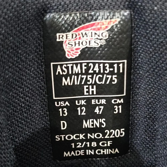 Red Wing Boot 2205 6 Inch Mens Shoe Mocha Brown Leather Aluminum Toe Size 13 - Picture 15 of 16